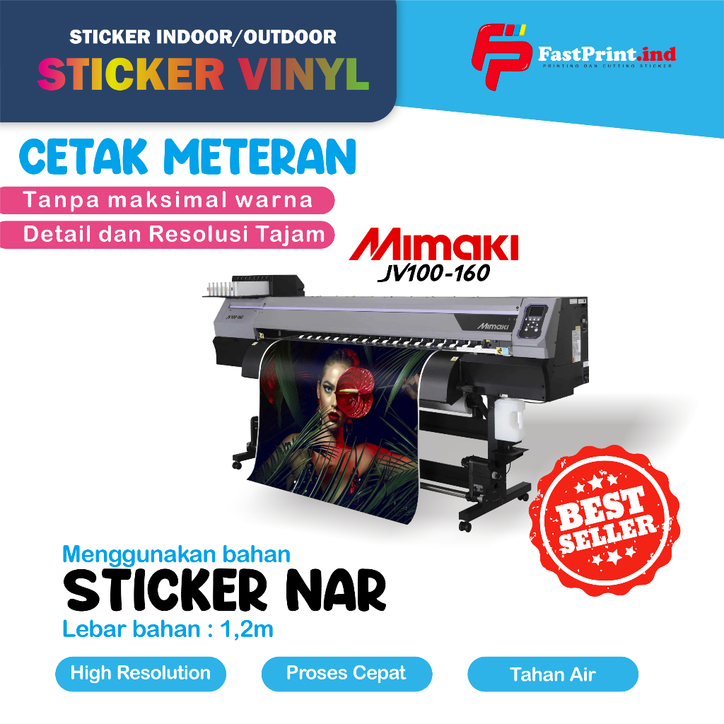 

Cetak Sticker Vinyl NAR Meteran | Indoor Outdoor | Sticker Custom