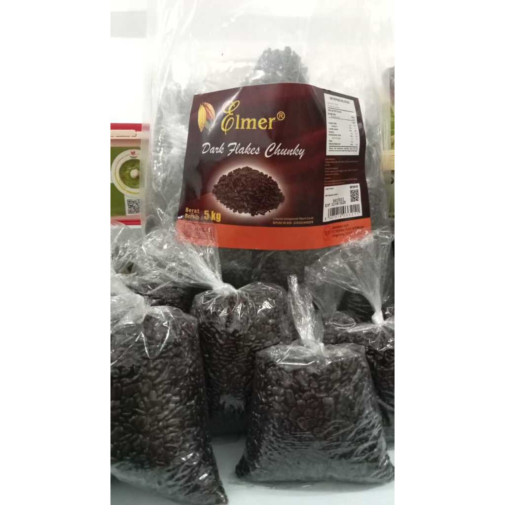 

[oddsolshop] pekanbaru/Elmer Dark Flakes Chunky 5KG Serpihan Cokelat Hitam Krispi Chocolate Black