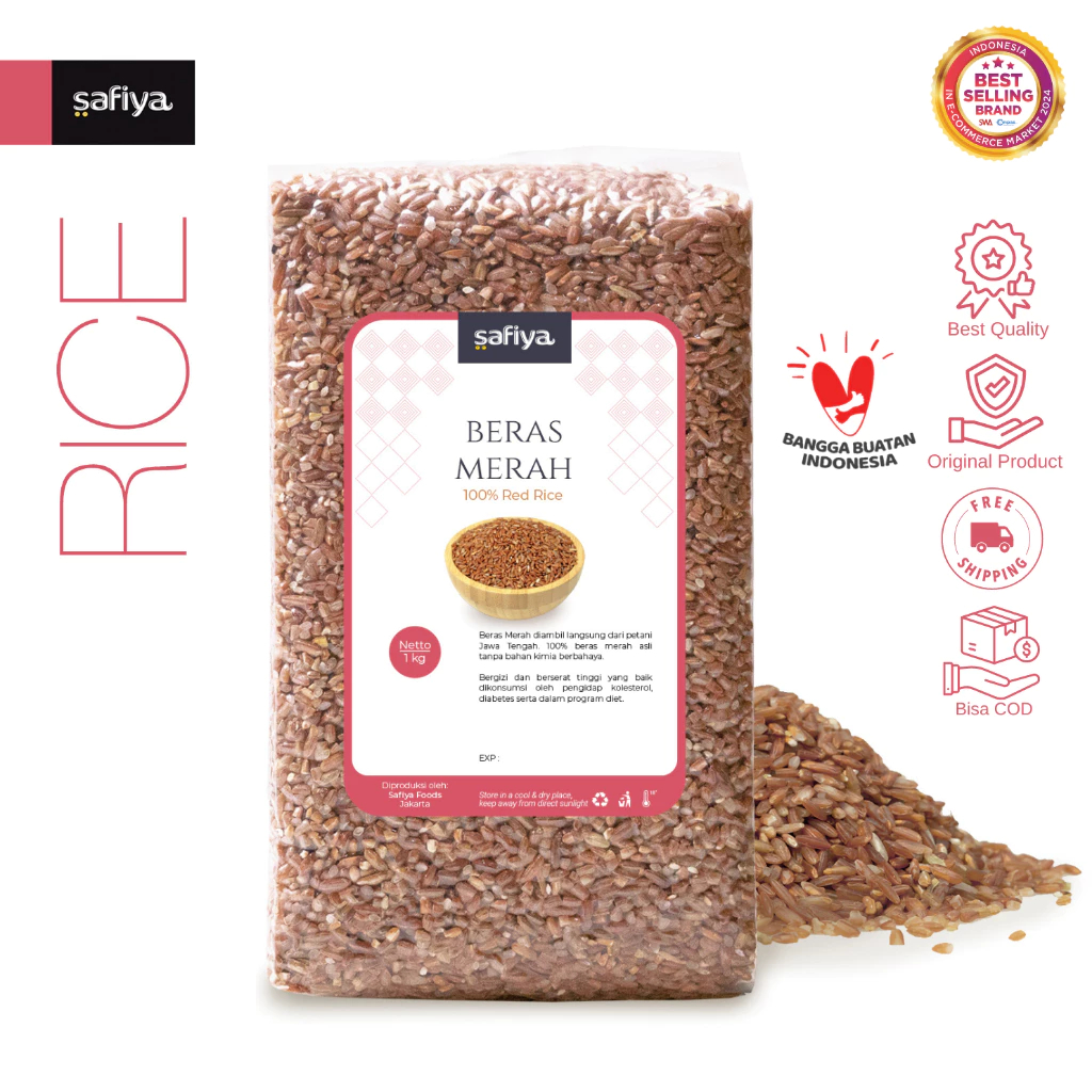 

Safiya Beras Merah Organik 1 Kg / Beras Pecah Kulit Premium