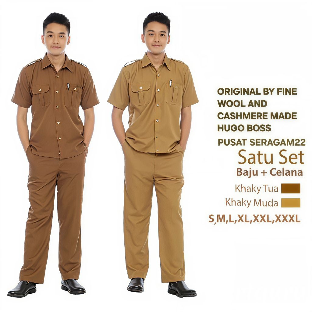 Seragam PNS Pria Baju Dinas Pemda Baju PNS Khaki Tua Baju Pemda Pria Seragam Guru Seragam Pemda