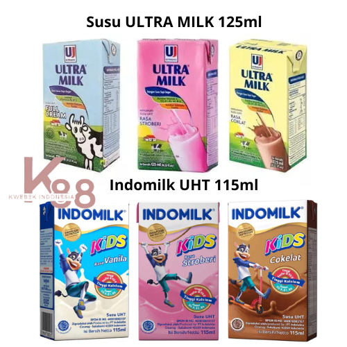 

1dus Susu Ultra Milk 125 ml INDOMILK KIDS SUSU KOTAK 115ml 1 Dus isi 40 COKLAT STROBERI FULL CREAM PUTIH