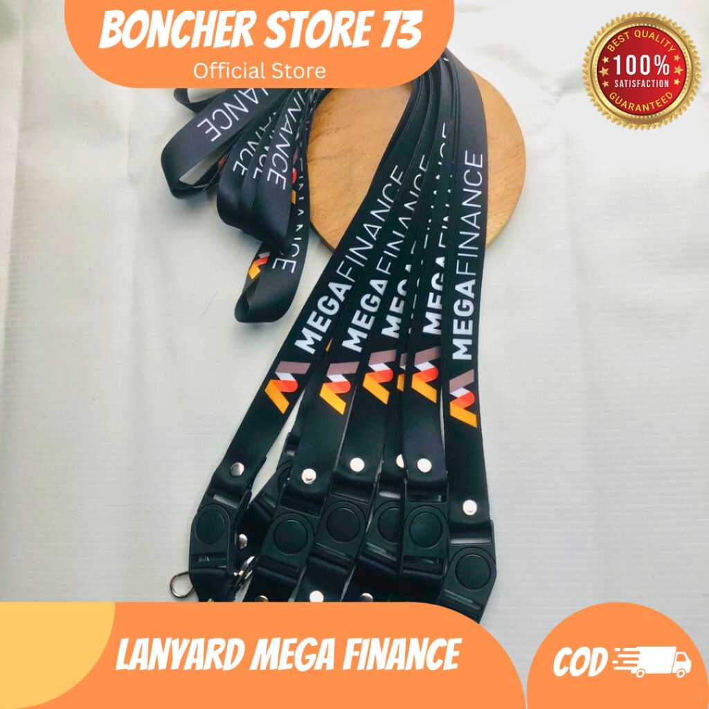 

MEGA FINANCE lanyard id card tali gantungan printing plus holder