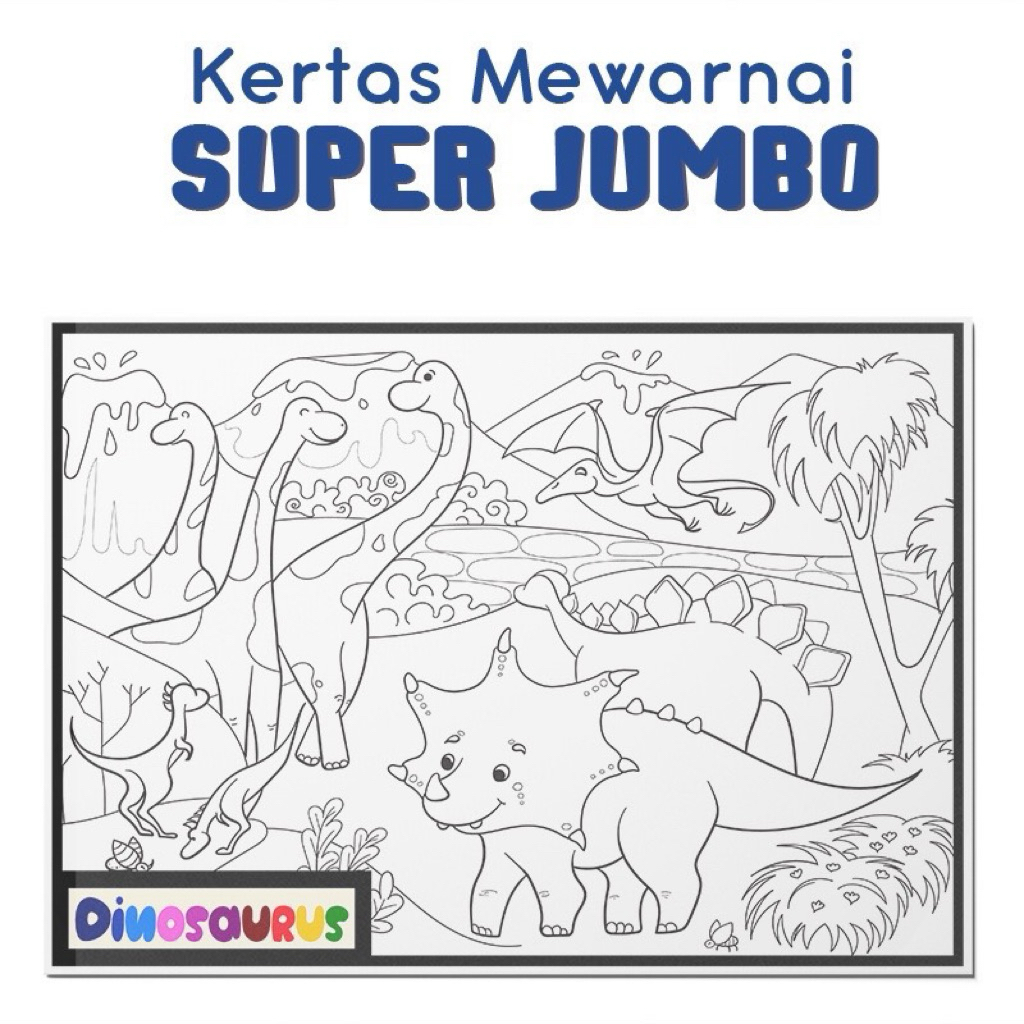 

Kertas Mewarnai Jumbo Warna Detail Bagus Berbagai Tema