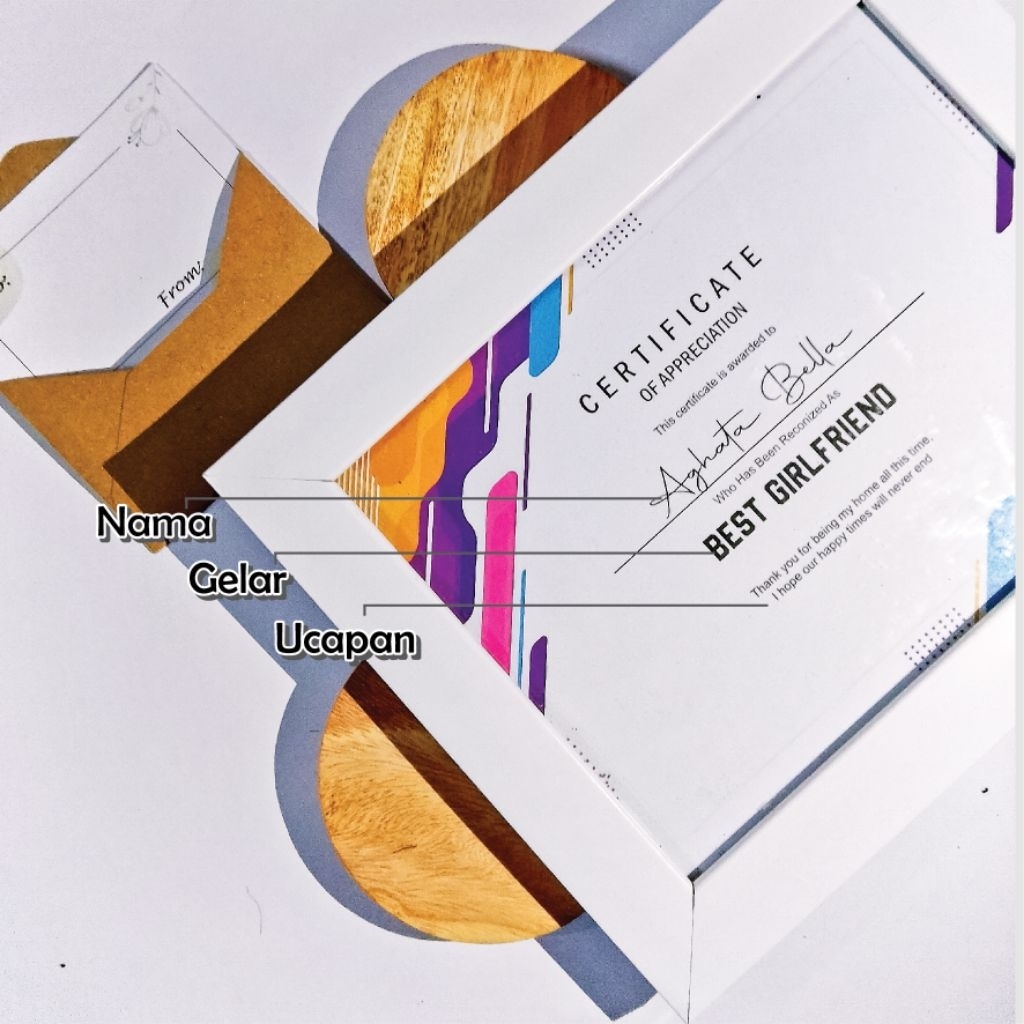 Moonmarket Kado Sertifikat Pacar Sahabat Temen Istri Ibu Terbaik Lucu Unik
