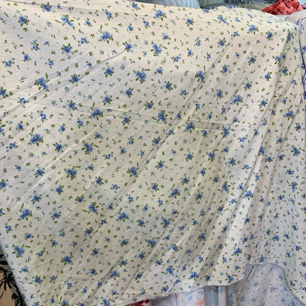 KAIN LINEN PREMIUM - KAIN LINEN GARMENT - KAIN LINEN MOTIF BUNGA KECIL PREMIUM QUALITY