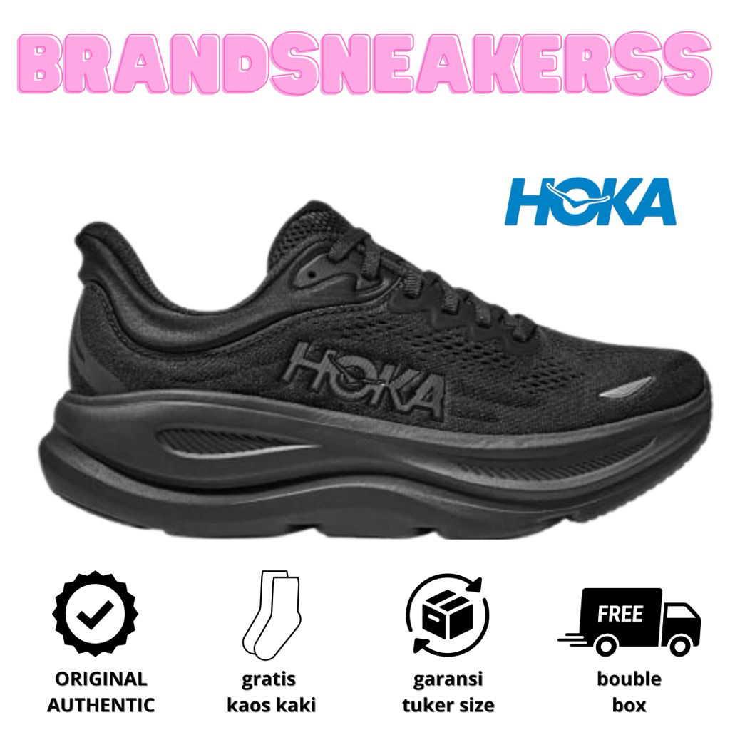 Sepatu Running Hoka Original Hoka Bondi 9 Black