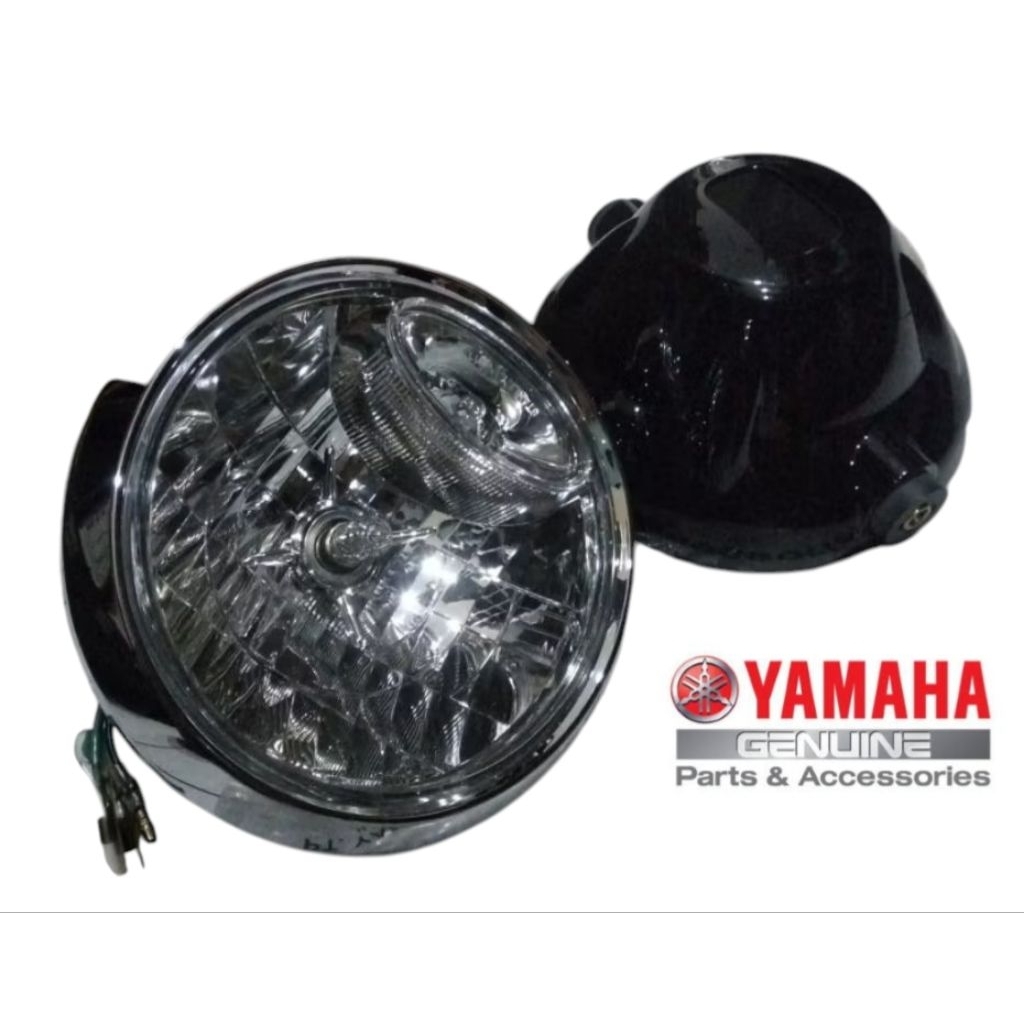 REFLEKTOR LAMPU DEPAN ASSY BULAT RX KING RX-KING BULAT NEW SCORPIO ORIGINAL YAMAHA YGP ASLI