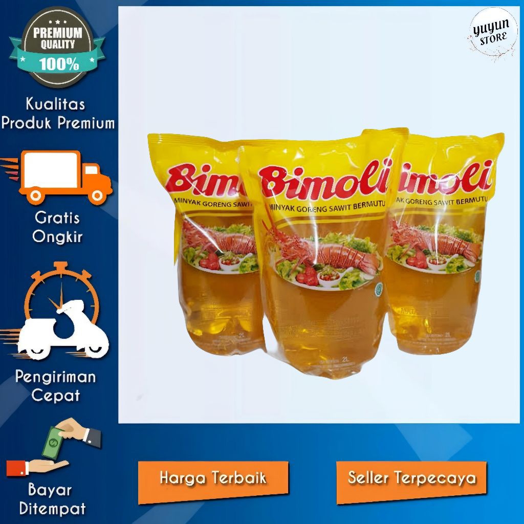 

Minyak Goreng Bimoli Kemasan Pouch 2 Liter 2 Pcs