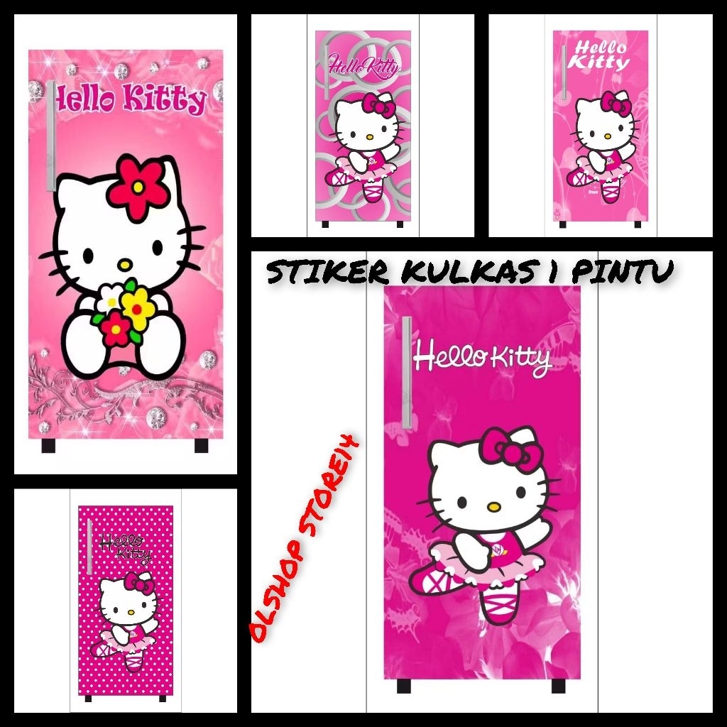 STIKER KULKAS 1 PINTU MOTIF KARAKTER