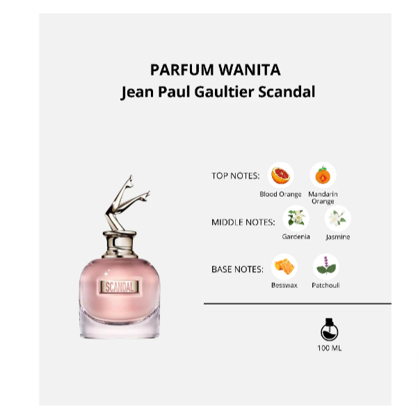 PARFUM WANITA SCANDAL JEAN PAUL ( kaki patah)100ML