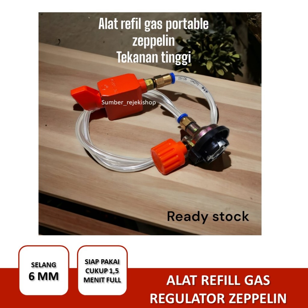 Alat Refill Gas Kaleng portable si Ulang LPG / alat isi ulang gas regulator zeppelin