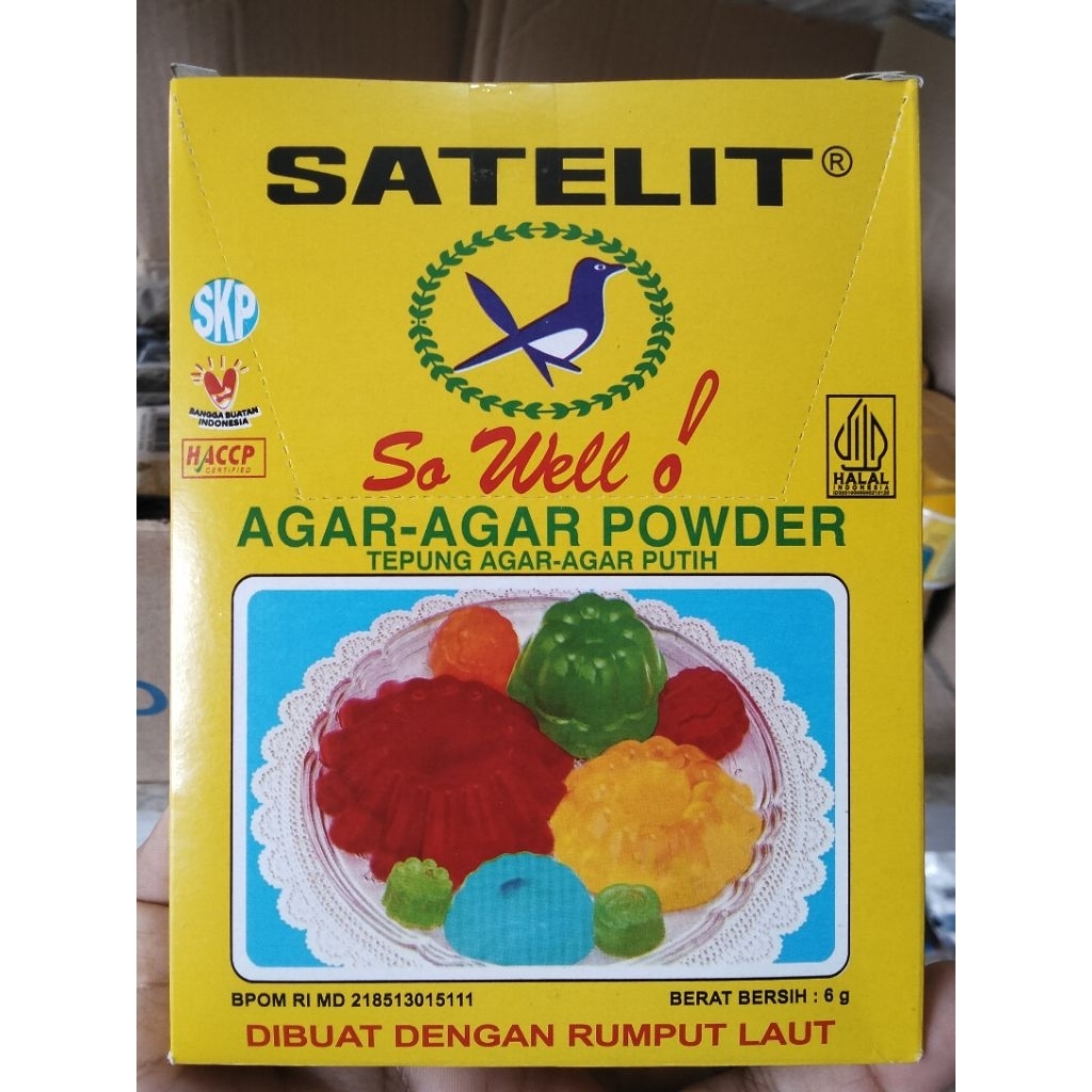 

satelit so well agar-agar powder per box 84 gram ( 12 sachet x 7 gram )