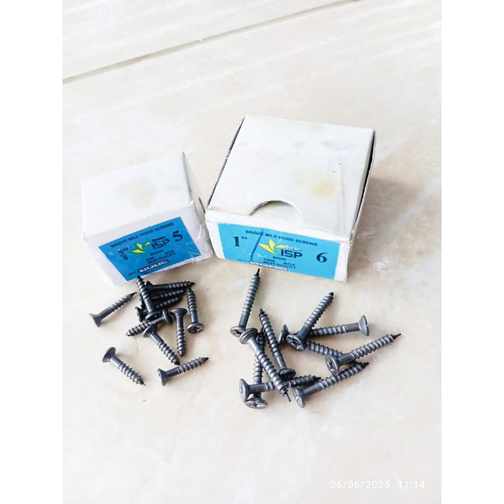 SKRUP KAYU 5/8"x5, 1" x6 SKRUP KAYU KEPALA +