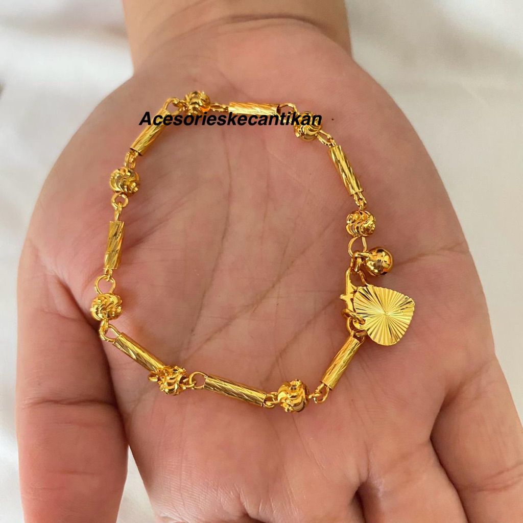 gelang titanium bambu kecil anti karat anti luntur