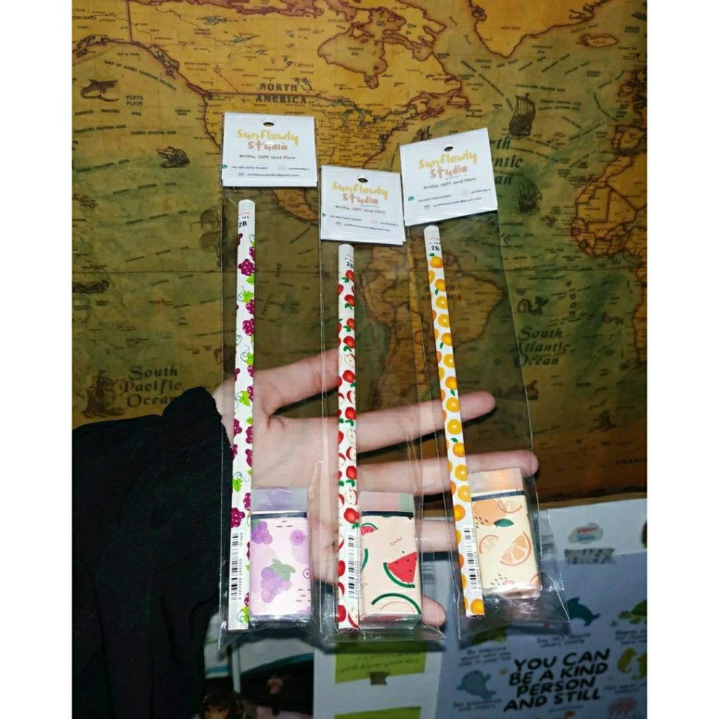 

Fruity Series, Paket Alat Tulis, Set Alat Tulis, Pulpen dan Penghapus Buah, Mini Gift