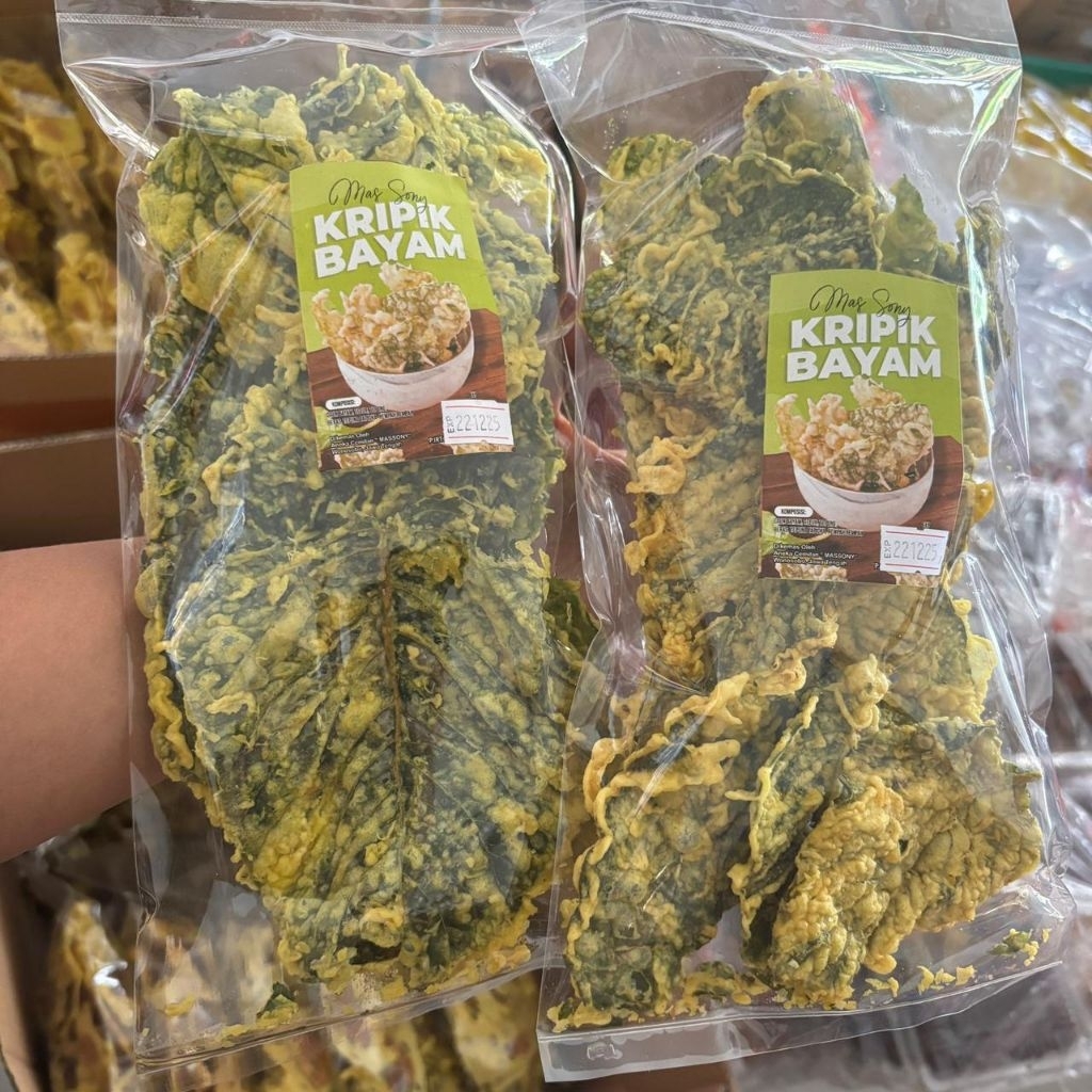 

KERIPIK BAYAM TEPUNG KUNING RENYAH 150GR