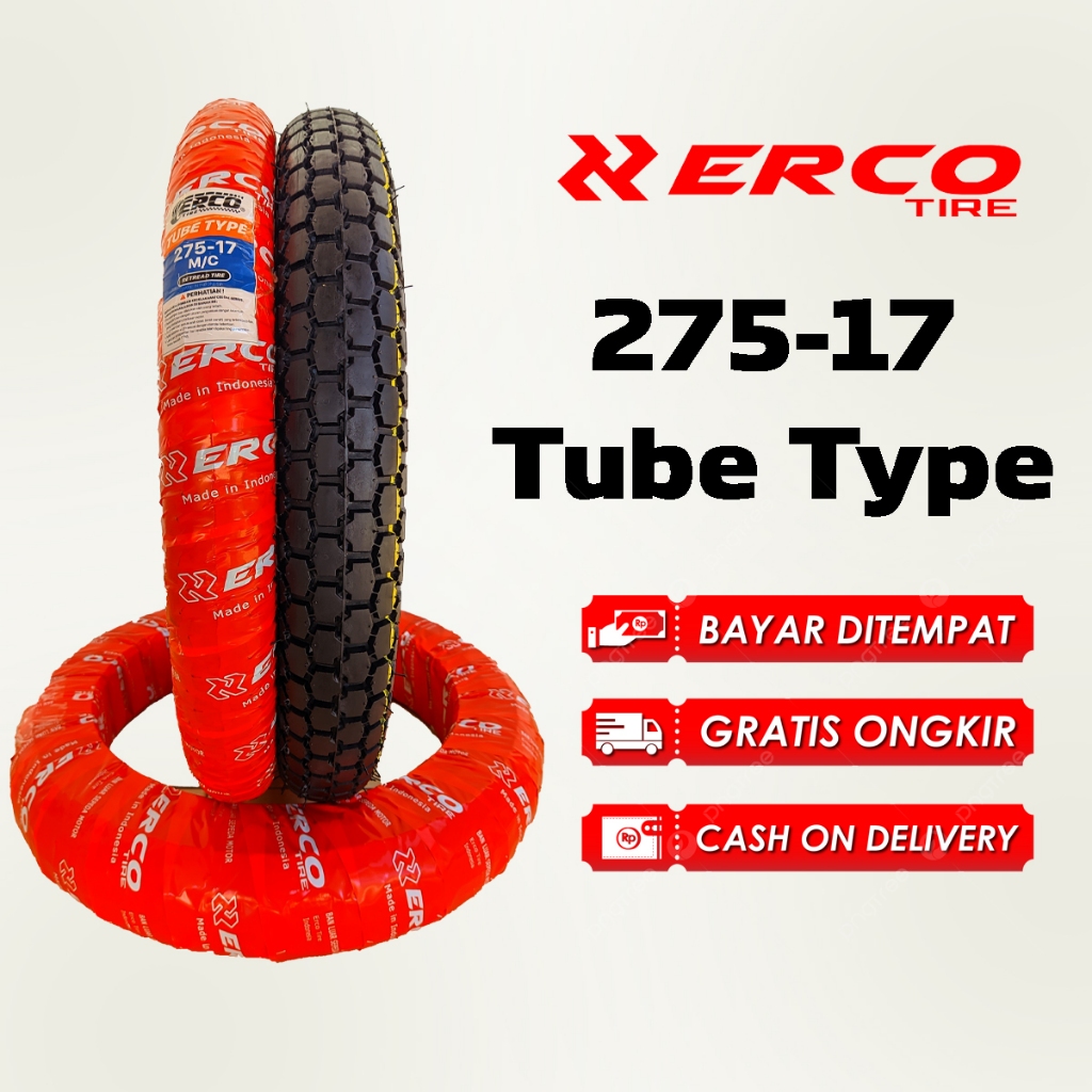 Ban Motor Erco Tire ukuran 275-17 motif semi Trail untuk Ban belakang