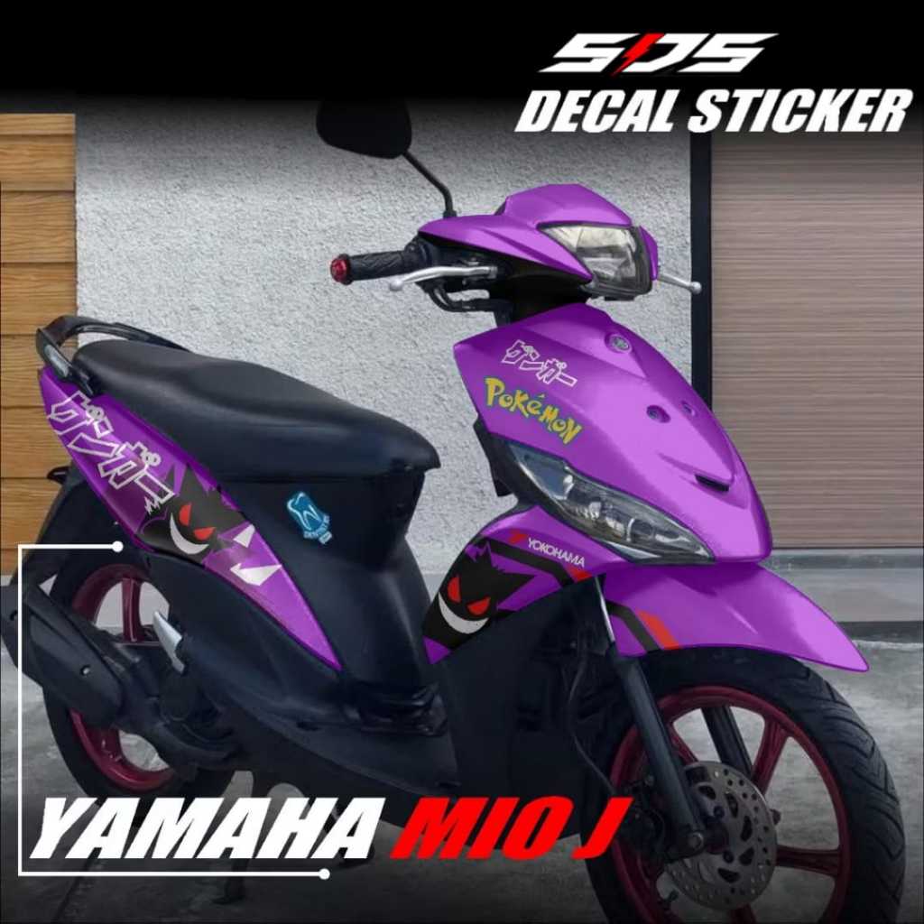 (COD) Decal Mio J Full Body Stiker Mio J Variasi Full Body Yamaha Mio J 2012 2013 2014 Motif Pokemon