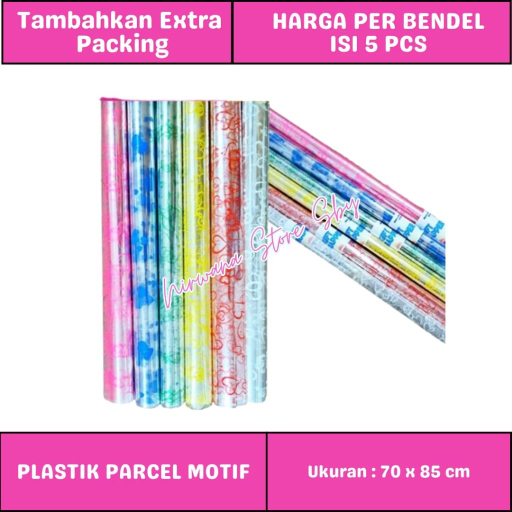 

(5 Pcs) Plastik Parcel Motif 70x85 cm | Plastik Souvenir