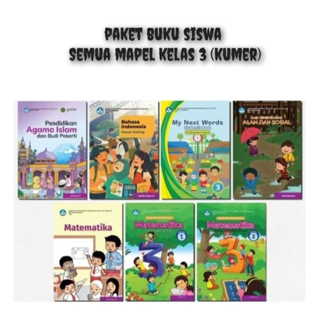 Paket Buku Siswa Mapel Lengkap SD/MI Kelas 3 Kurikulum Merdeka