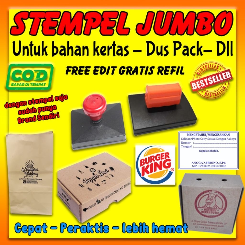 

STEMPEL JUMBO OTOMATIS DESIGN CUSTOM FREE REFIL