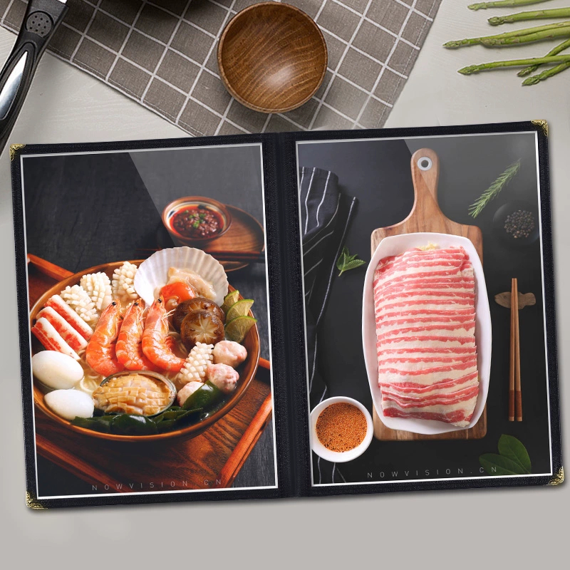 

A4 Buku Menu Restoran Kulit Cover Pelindung Menu Cover Menu Sampul Buku Resto