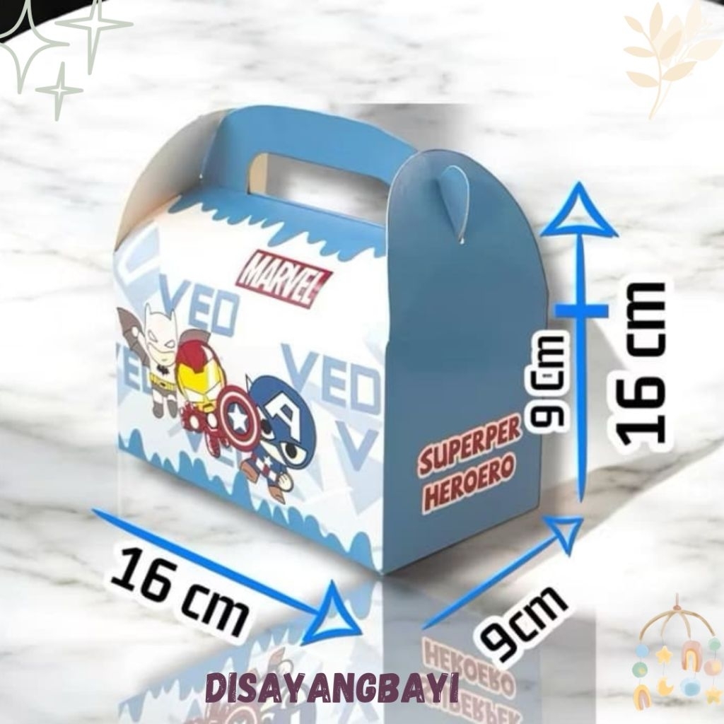 

G093 GABLE BOX SNACK ANAK ULANG TAHUN PAPERBAG HAMPERS ULANG TAHUN ANAK Disayangbayi