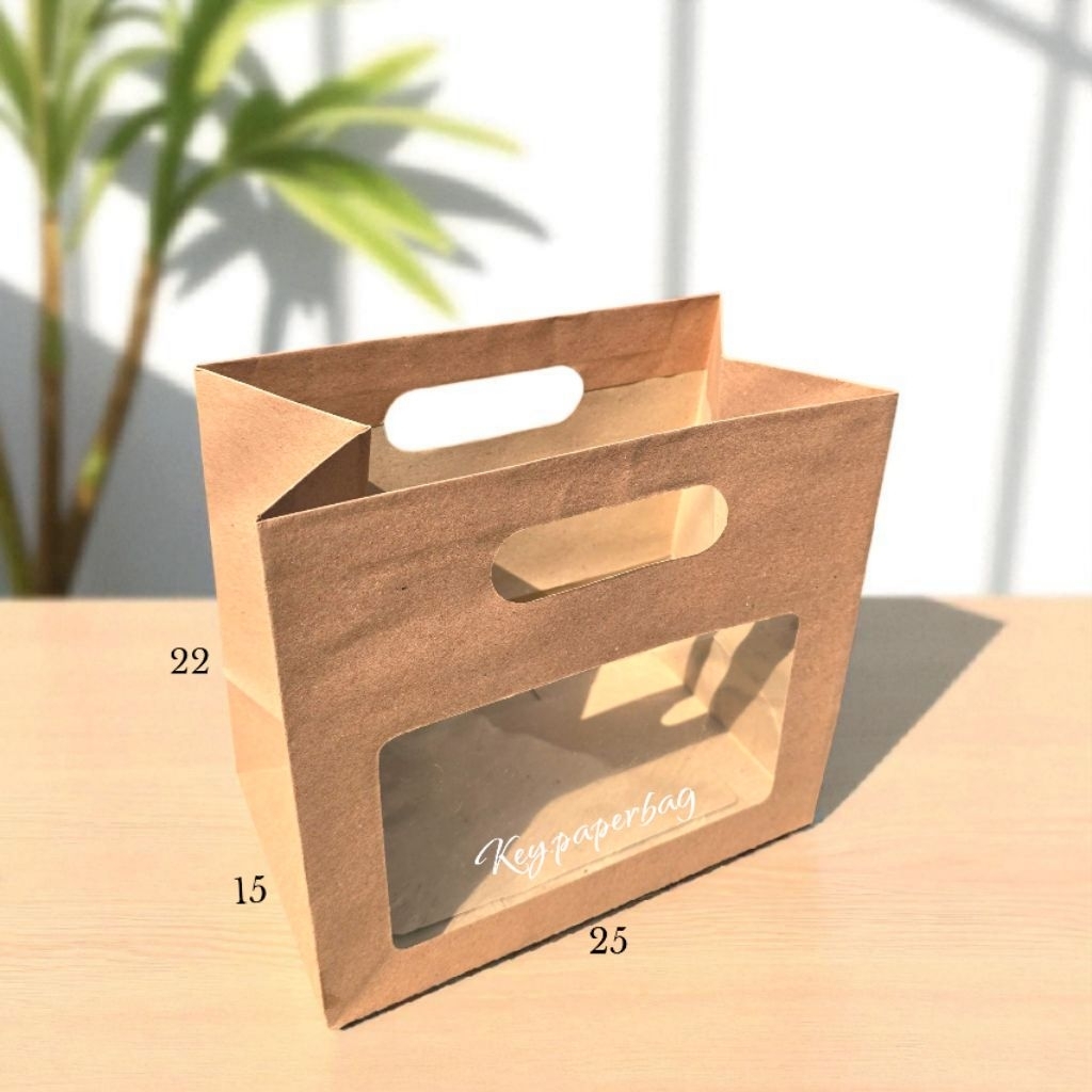 

Paper Bag Brownies Variasi Mika Tanpa Tali Uk 25x15x22