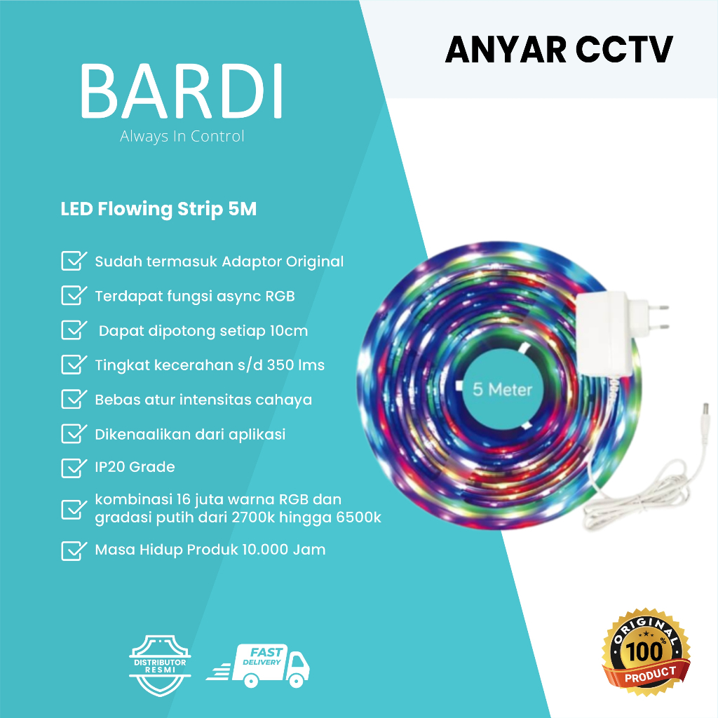 BARDI LED STRIP 5M / LED STRIP BARDI 5M WITH ADAPTOR BARDI