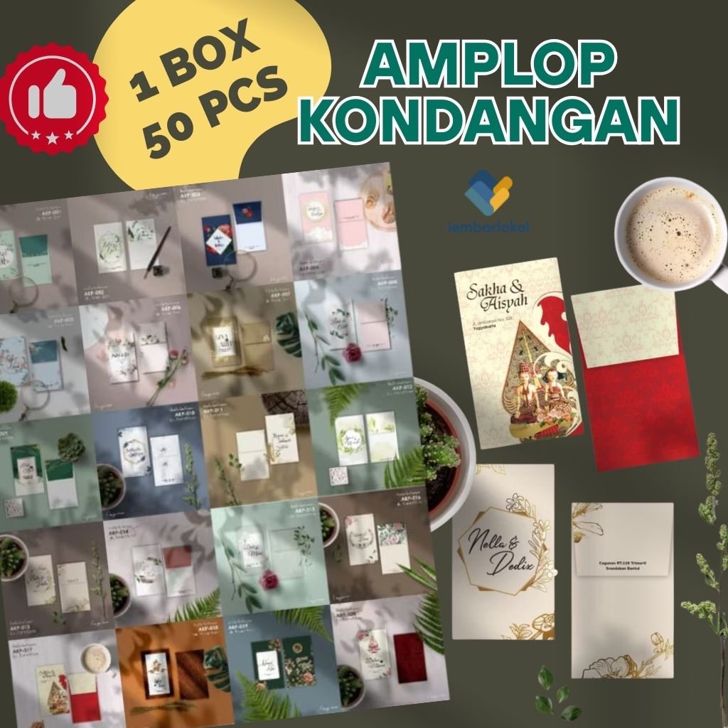 

Amplop Kondangan (50 Pcs) | Amplop Nyumbang Custom Nama | Amplop Kondangan Bisa custom Nama