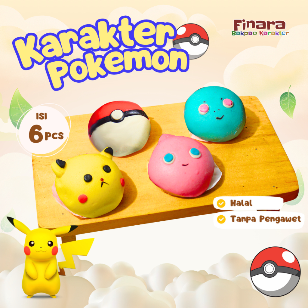 

Bakpao Karakter Frozen Finara Pokemon Isi 6 Cemilan Praktis Halal