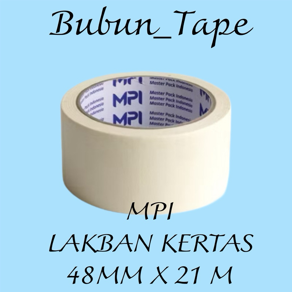 

Lakban Kertas Masking Tape Untuk Cat Rumah Kualitas Bagus | MPI | Harga per PCS | Uk. 48 mm X 21 meter