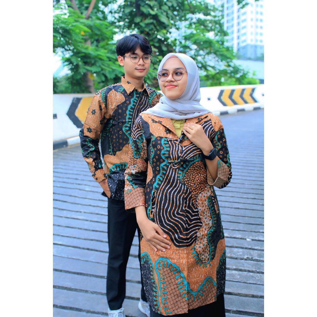 URSULA BATIK - BATIK COUPLE KEKINIAN (CAP SOLO) Bahan Doby Berkualitas