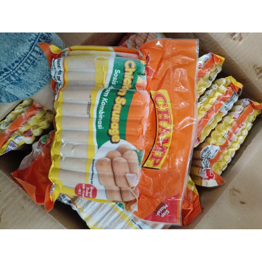 

CHAMP SOSIS AYAM 1KG 1 BOX ISI 10PACK