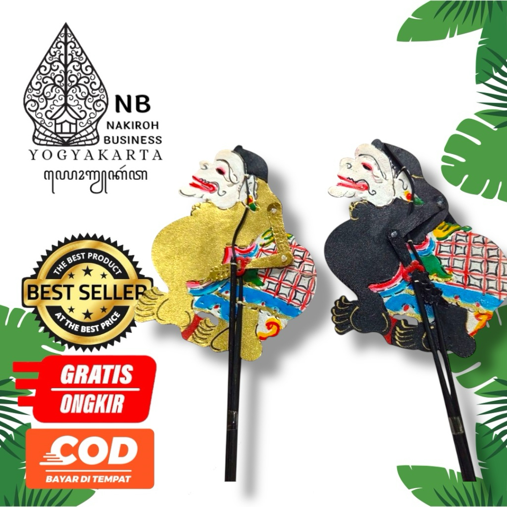 NAKIROHBUSINESS Wayang Kulit sapi Mainan Semar Badranaya Punokawan