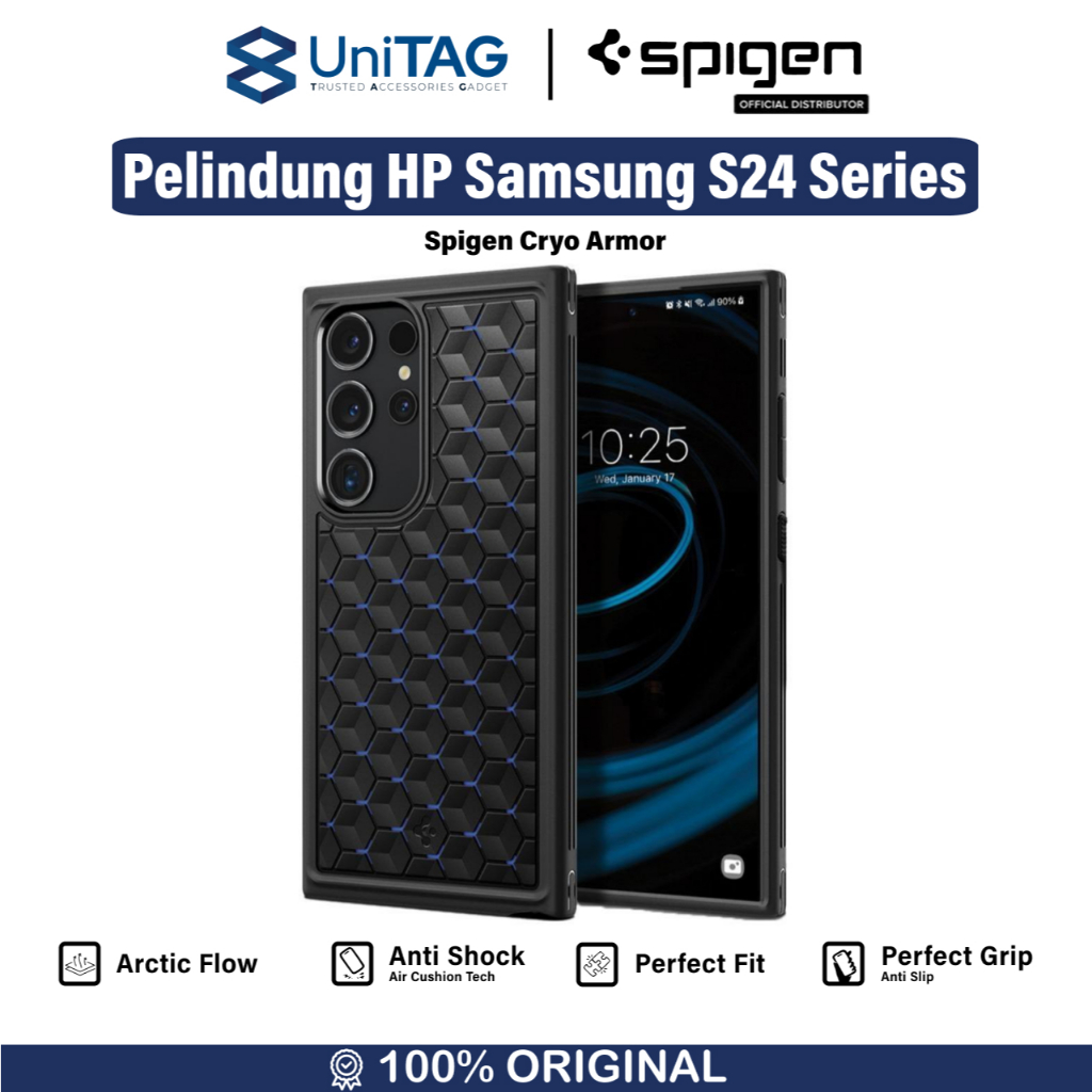SPIGEN Case for Samsung Galaxy S24 Ultra Plus Cryo Armor Gaming Shockproof by UniTAG