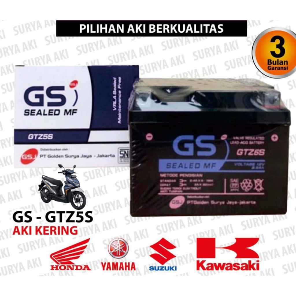 ACCU MOTOR GS AKI MOTOR BEAT SCOOPY VARIO