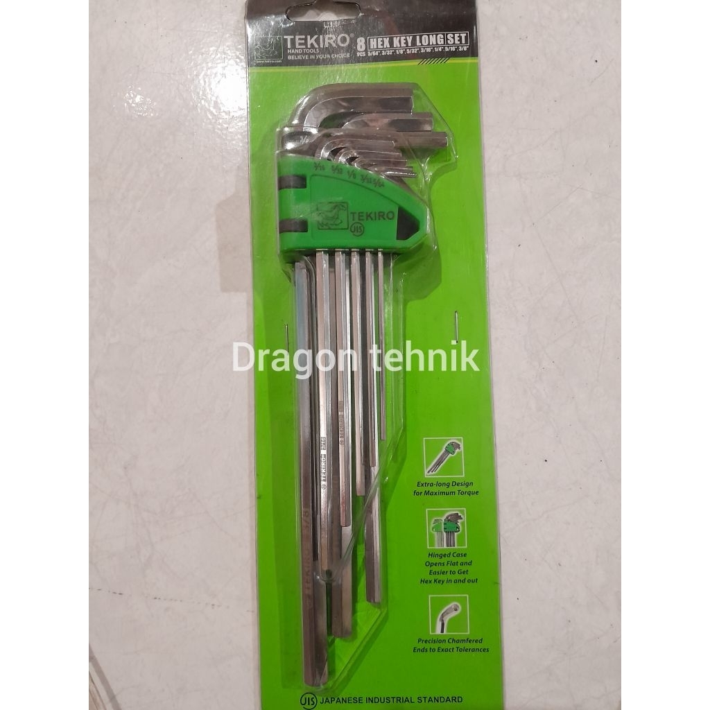 KUNCI L SET INCHI TEKIRO 8PCS