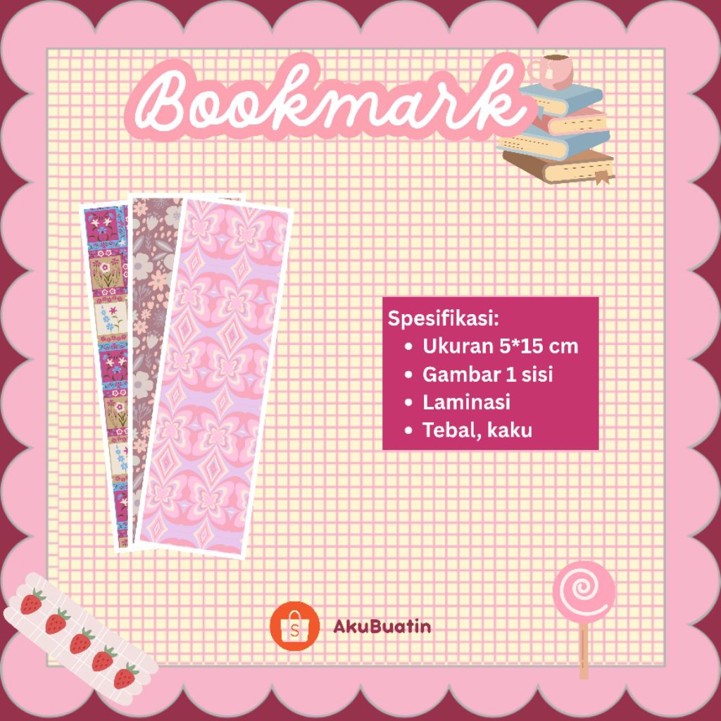 

Pembatas Buku | Bookmark Aesthetic | Penanda Halaman 5 pcs