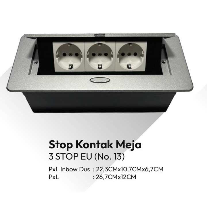 STOP KONTAK MEJA 3 EU MODEL STOP KONTAK MEJA MINIMALIS TANAM