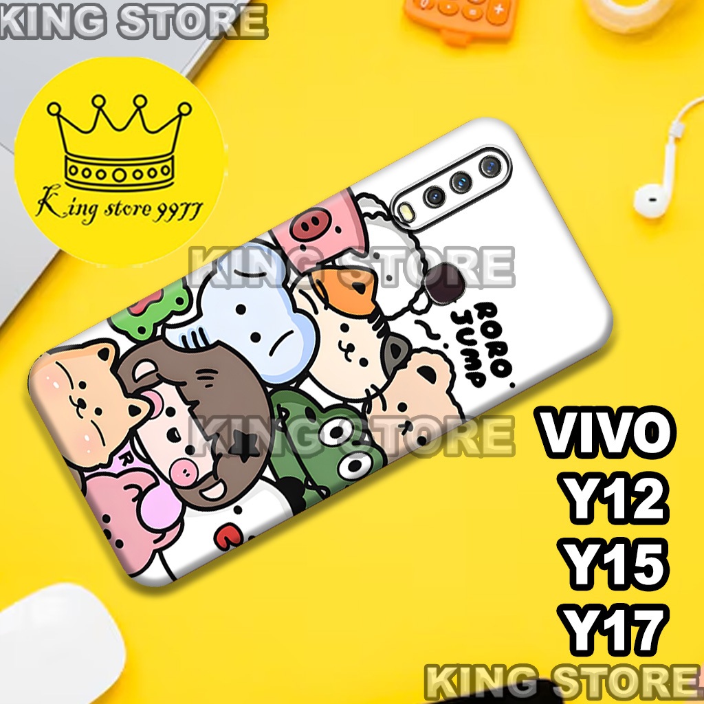 (KS14)  Softcase karet untuk VIVO Y12 - Y15 - Y17 Motif gambar karakter Roro Jump/casing VIVO Y12 - 