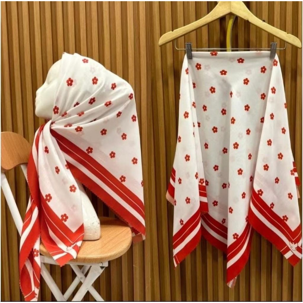 Hijab kemerdekaan Hijab Merah Putih Murah seragaman