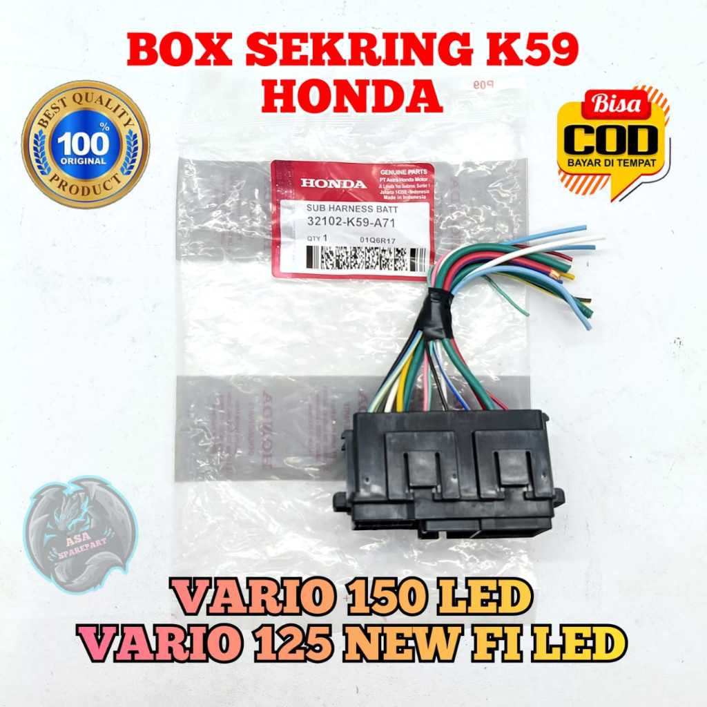 Box sekring K59 asli original motor honda Vario 150 LED , Vario 125 New Led bok kotak rumah skring o