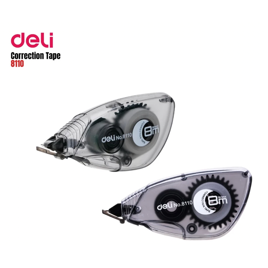 

Tip Ex Kertas / Pita Koreksi / Correction Tape DELI E8110 [5 mm x 8 m] - Bahan Plastik