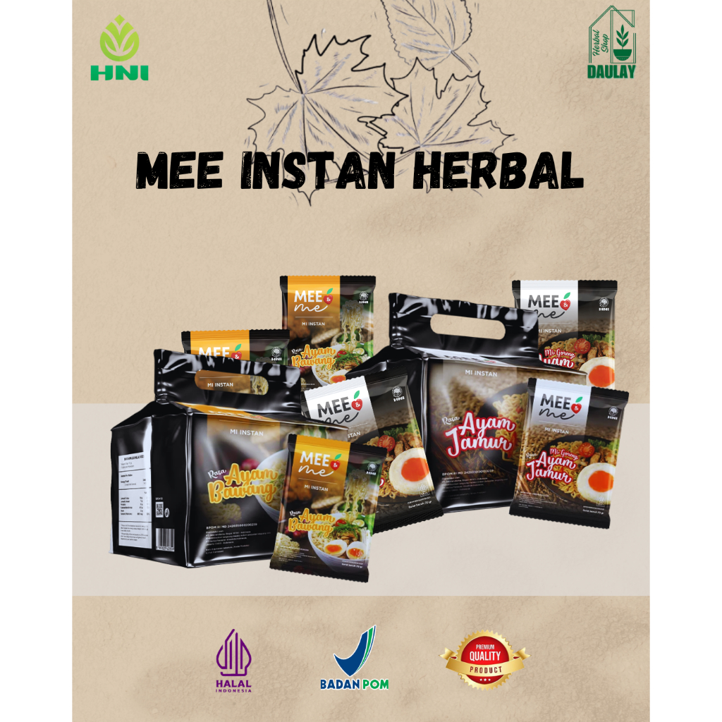 

Mee Herbal Mie Sehat Kuah/Goreng Asli 100% HNI HPAI