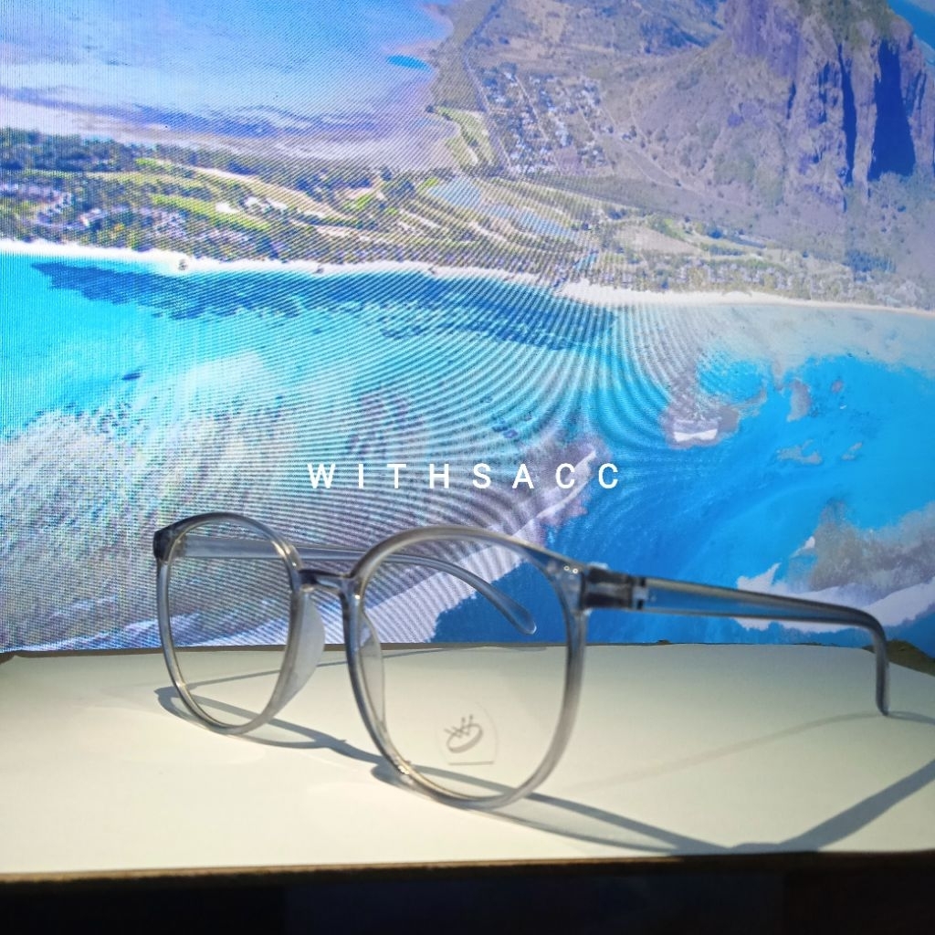 KACAMATA TRENDY OVAL GREY || KACAMATA WANITA KEKINIAN