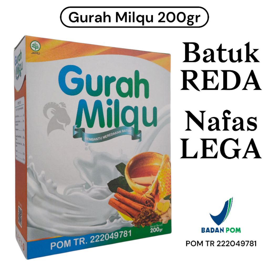 

Susu Kambing Gurah Milqu 200gr Susu herbal batuk dan flu