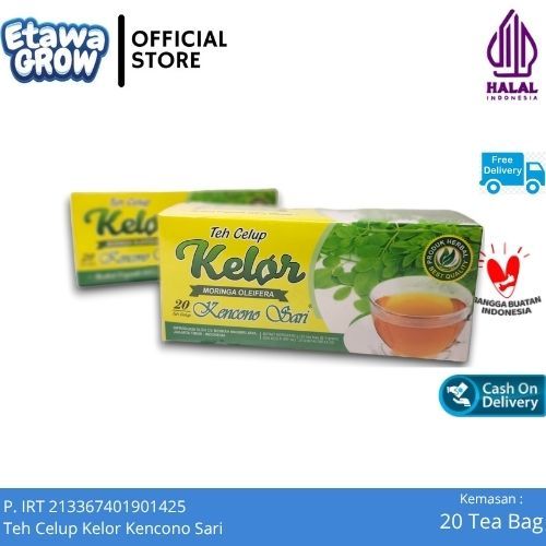 

Teh Celup Kelor Moringa Oleifera Asli Original Kencono Sari Kemasan 20 Tea Bag