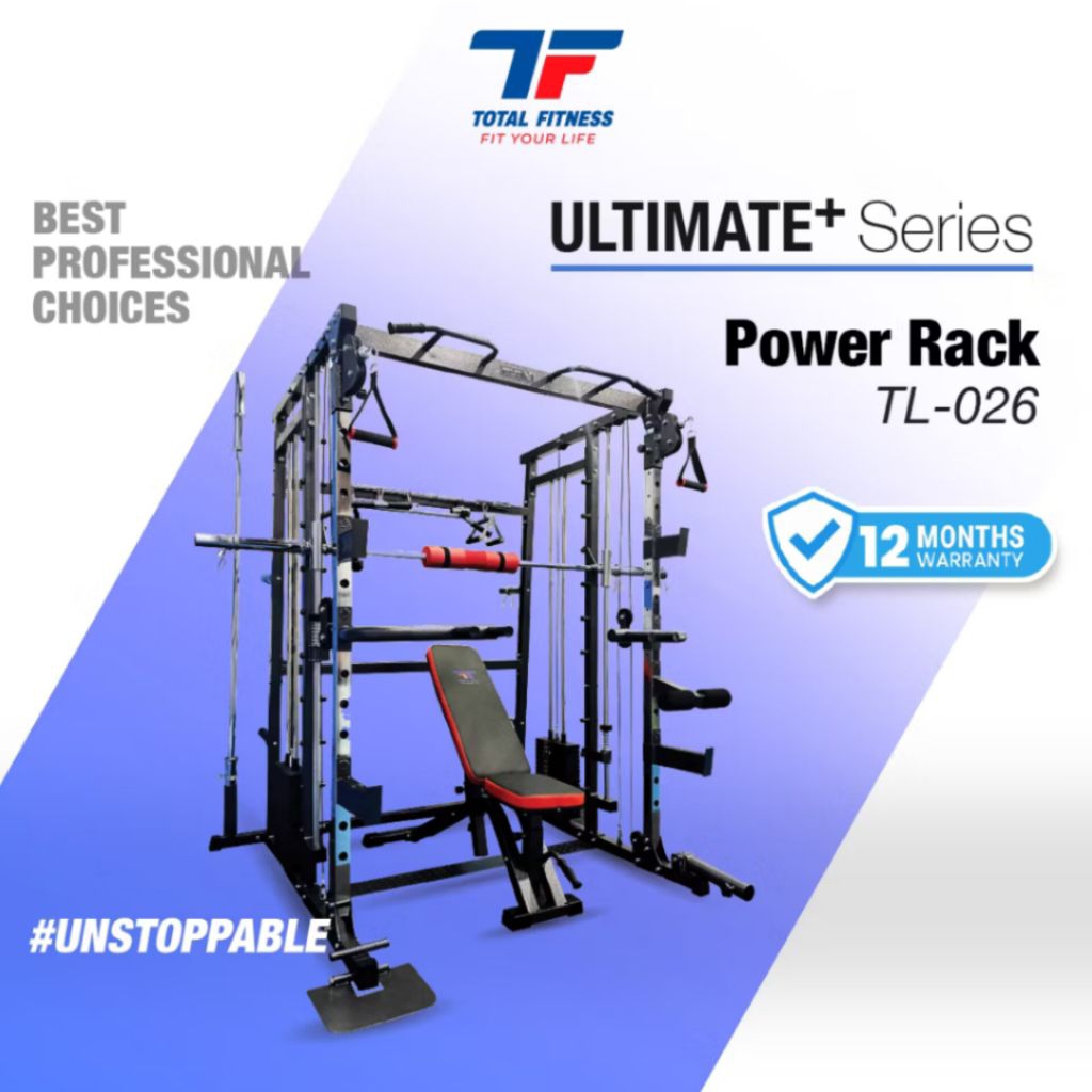 Alat Fitness Multi Multy Gym Power Rack TL-088 Total Fitness - Alat Olahraga Angkat Beban Multi Fung