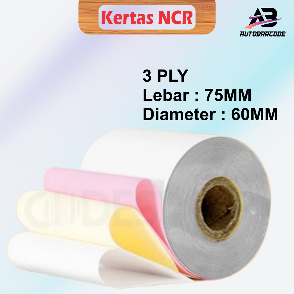 

Kertas Rangkap Kasir 3PLY NCR 75x60 MM Printer Dotmatrix Tellstruk Multioffice Struk Dot Matrix PLY